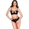 CHILIROSE - CR 4703 SET DOS PIEZAS CROTCHLESS NEGRO L