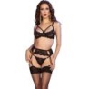 CHILIROSE - CR 4697 SET CUATRO PIEZAS NEGRO XL