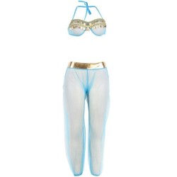 SUBBLIME - SET DE LENCERIA INDIA STYLE AZUL L/XL