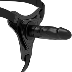 FETISH SUBMISSIVE HARNESS - SILICONA NEGRO REALISTIC 15 CM