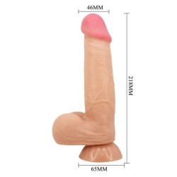 PRETTY LOVE - SLIDING SKIN SERIES DILDO REALÃSTICO CON VENTOSA PIEL DESLIZANTE 21.8 CM