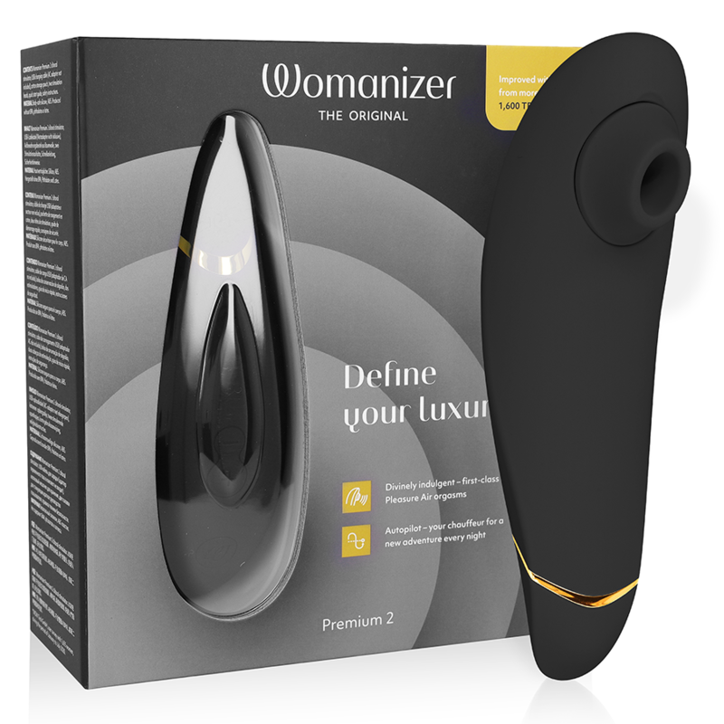 WOMANIZER - PREMIUM 2 ESTIMULADOR DE CLÃTORIS NEGRO