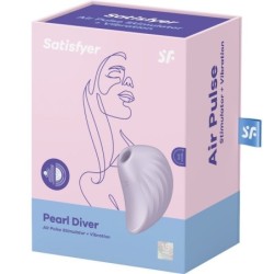 SATISFYER - PEARL DIVER ESTIMULADOR Y VIBRADOR VIOLETA