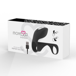 MORESSA - BRANDON POTENTE ANILLO VIBRADOR CON FUNDA DE ENGROSAMIENTO MASCULINO