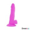 DIVERSIA - DILDO FLEXIBLE CON VIBRACIÃ“N LILA 18 CM -O- 4 CM