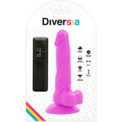 DIVERSIA - DILDO FLEXIBLE CON VIBRACIÃ“N LILA 18 CM -O- 4 CM