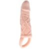 BAILE - FUNDA EXTENSORA PENE CON VIBRACION Y STRAP PARA TESTICULOS 13.5 CM