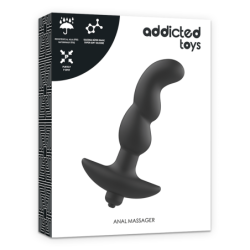 ADDICTED TOYS - MASAJEADOR ANAL CON VIBRACIÃ“N NEGRO MODELO 2