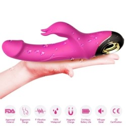 ARMONY - METEROR DILDO VIBRADOR RABBIT ROTADOR FUCSIA