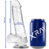 X RAY - ARNÃ‰S + DILDO REALISTA TRANSPARENTE 18.5 CM -O- 3.8 CM