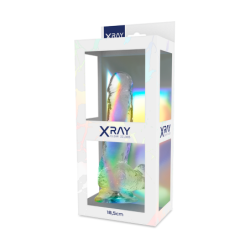 X RAY - ARNÃ‰S + DILDO REALISTA TRANSPARENTE 18.5 CM -O- 3.8 CM