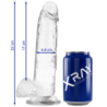 X RAY - ARNÃ‰S + DILDO REALISTA TRANSPARENTE 22 CM -O- 4.6 CM