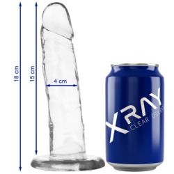 X RAY - ARNÃ‰S + DILDO TRANSPARENTE 18 CM -O- 4 CM