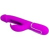 PRETTY LOVE - KAMPAS VIBRADOR RABBIT 3 EN 1 MULTIFUNCIÃ“N CON LENGUA FUCSIA