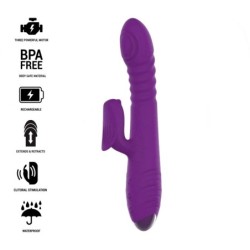 INTENSE - IGGY VIBRADOR MULTIFUNCIÃ“N RECARGABLE UP & DOWN CON ESTIMULADOR DE CLITORIS MORADO