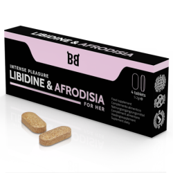 BLACK BULL - LIBIDINE & AFRODISIA PLACER INTENSO PARA MUJER 4 CÃPSULAS