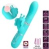 PRETTY LOVE - VIBRADOR RABBIT MULTIFUNCIÃ“N 4 EN 1 MARIPOSA VERDE AGUA