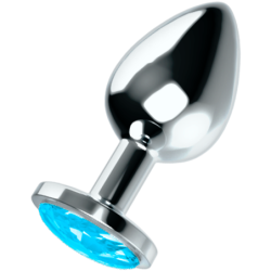 OHMAMA - PLUG ANAL CON CRISTAL AZUL S