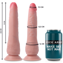 ROCKARMY - ARNÃ‰S + DUAL DENSITY CRUSADER DILDO REALISTA 21.5 CM -O- 4.46 CM