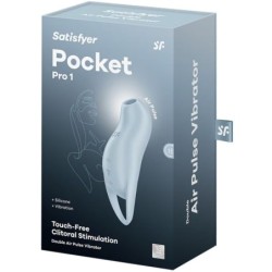 SATISFYER - POCKET PRO 1 ESTIMULADOR CLÃTORIS AZUL CLARO