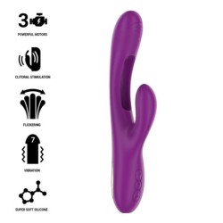 INTENSE - APOLO VIBRADOR MULTIFUNCIÃ“N RECARGABLE 7 VIBRACIONES CON LENGUA OSCILANTE MORADO