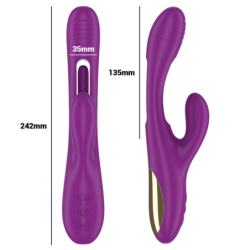 INTENSE - APOLO VIBRADOR MULTIFUNCIÃ“N RECARGABLE 7 VIBRACIONES CON LENGUA OSCILANTE MORADO