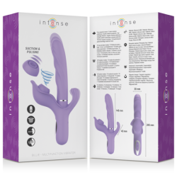 INTENSE - BILLIE VIBRADOR MULTIFUNCIÃ“N RECARGABLE SUCCIONADOR CON PULSADOR MORADO