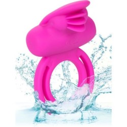 CALEXOTICS - DUAL CLIT FLICKER ENHANCER DOBLE ANILLO VIBRADOR DE SILICONA ROSA