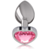 INTENSE - PLUG ANAL METAL ALUMINIO CORAZÃ“N ROSA TALLA S