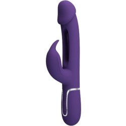 PRETTY LOVE - KAMPAS VIBRADOR RABBIT 3 EN 1 MULTIFUNCIÃ“N CON LENGUA VIOLETA