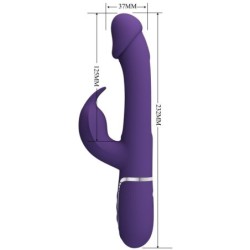 PRETTY LOVE - KAMPAS VIBRADOR RABBIT 3 EN 1 MULTIFUNCIÃ“N CON LENGUA VIOLETA