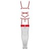 LIVCO CORSETTI FASHION - THIARA LC 20213 SET BODY + MEDIAS ROJA S/M