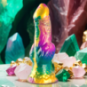 EPIC - IRIS DILDO CON TESTÃCULOS ARCOÃRIS DE PLACER