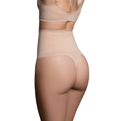 BYE-BRA - FAJA SIN COSTURAS ESTILO TANGA BEIGE TALLA XL