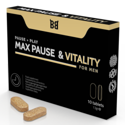 BLACK BULL - MAX PAUSE & VITALITY RETARDANTE PARA HOMBRE 10 CÃPSULAS