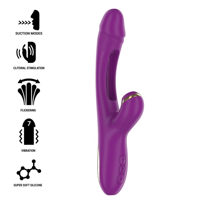 INTENSE - ATENEO VIBRADOR MULTIFUNCIÃ?N RECARGABLE 7 VIBRACIONES CON LENGUA OSCILANTE Y SUCCIONADOR 