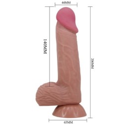 PRETTY LOVE - SLIDING SKIN SERIES DILDO REALÃSTICO CON VENTOSA PIEL DESLIZANTE MORENO 20.6 CM