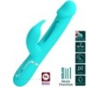 PRETTY LOVE - KAMPAS VIBRADOR RABBIT 3 EN 1 MULTIFUNCIÃ“N CON LENGUA VERDE AGUA