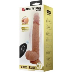 PRETTY LOVE - JONATHAN DILDO SILICONA 3 VIBRACIONES + 3 MEDIDAS INSERCIÃ“N CONTROL REMOTO 21 CM