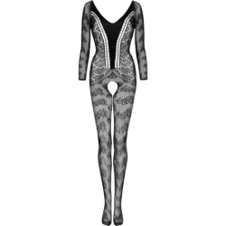 LIVCO CORSETTI FASHION - CORDILL LC 17357 BODYSTOCKING CROTCHLESS NEGRO TALLA ÃšNICA