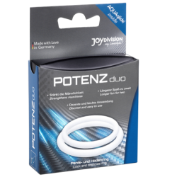 JOYDIVISION POTENZDUO - ANILLOS PARA PENE BLANCO - M