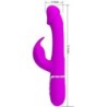 PRETTY LOVE - KAMPAS VIBRADOR RABBIT 3 EN 1 MULTIFUNCIÃ“N CON LENGUA FUCSIA