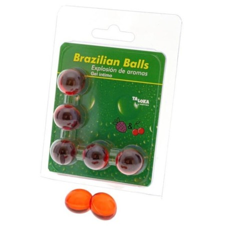 TALOKA - BRAZILIAN BALLS GEL ÃNTIMO FRESA & CEREZA 5 BOLAS