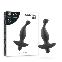 ADDICTED TOYS - MASAJEADOR ANAL CON VIBRACIÃ“N NEGRO MODELO 1