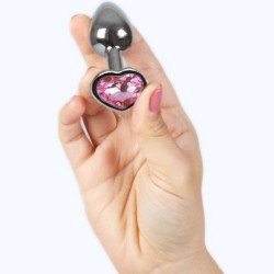 SECRETPLAY - METAL BUTT PLUG CORAZÃ“N FUCSIA TALLA S 7 CM