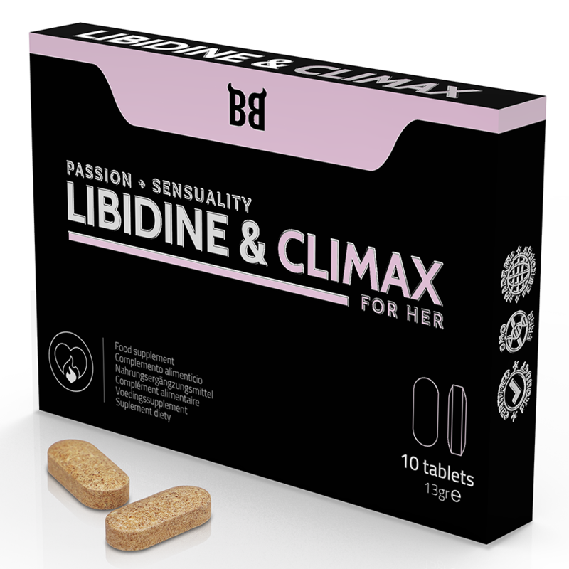 BLACK BULL - LIBIDINE & CLIMAX AUMENTO LÃBIDO PARA MUJER 10 CÃPSULAS