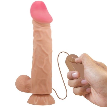 PRETTY LOVE - SLIDING SKIN SERIES DILDO REALÃSTICO CON VENTOSA PIEL DESLIZANTE CONTROL REMOTO NATUR