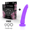 DELTA CLUB - TOYS ARNES + DILDO LILA SILICONA MEDICA 17 CM -O- 3 CM