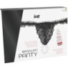 INTT RELEASES - PANTY BRASILEÃ‘A NEGRA CON PERLAS Y GEL LUBRICANTE 50 ML