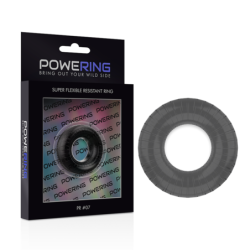 POWERING - SUPER FLEXIBLE Y RESISTENTE ANILLO PENE  4.5CM PR07 NEGRO